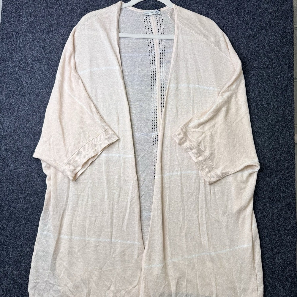 Gentle Fawn Women M Linen Blend Kimono Cardigan Quiet Luxury Coastal Boho
